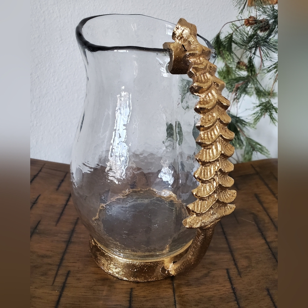 Pine Tree Glass India Pitcher - Picture 2 of 13